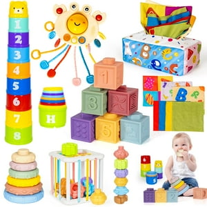 Montessori Toys Gjof2Yk 6 En 1 Para Bebés De 6 A 12 Meses Con Caja