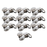 Magideal - 10 Uds., Riel De Cortina, Polea, Deslizadores De Riel De Cortina, Rodillo De Doble Rueda, Rieles De Cortina, Deslizadores Deslizantes Para El Baño Del Estilo A