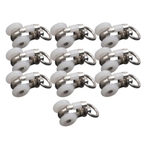Magideal - 10 Uds., Riel De Cortina, Polea, Deslizadores De Riel De Cortina, Rodillo De Doble Rueda, Rieles De Cortina, Deslizadores Deslizantes Para El Baño Del Estilo A