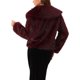 thumbnail image 3 of Chaqueta de Piel Sintética para Mujer INSPIRE CHIC para Cóctel de Noche con Solapa Abierta Frontal Fluffy Shaggy Crop Coat XL Burdeos, 3 of 6