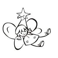 Rienda Libre Graphics - Decomural Cute Angel Christmas Angel Ws-16114