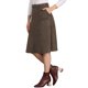 thumbnail image 4 of INSPIRE CHIC Falda Midi A-Line de Mujer Casual Elástica de Ante Sintético con Bolsillos y Cinturón XL Café, 4 of 6