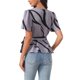 thumbnail image 3 of INSPIRE CHIC Blusa Elegante de Mujer con Volantes, Escote en V Cruzado, Cintura Elástica y Cinturón, XS Púrpura Polvoriento, 3 of 6