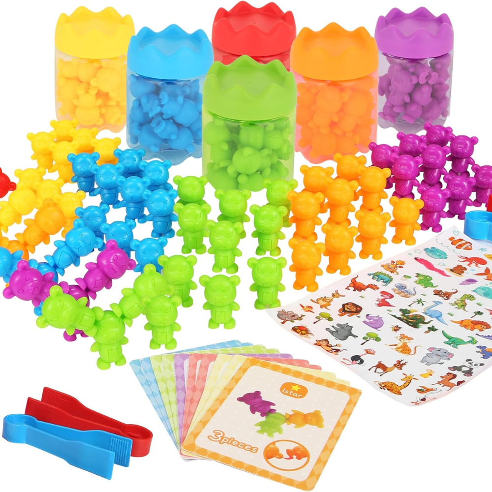 Otuti - Juguete Clasificación Colores Y Animalitos Montessori 98pcs
