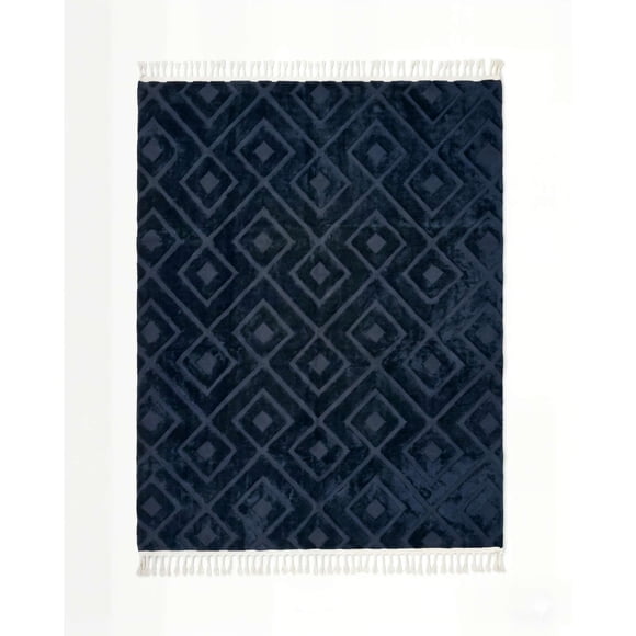 Alfombra 150 X 200 Decorativa Jacquardcolor Azul