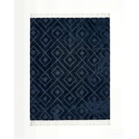 Genérico - Alfombra 150 X 200 Jacquard Decorativa Color Azul