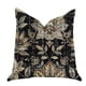 thumbnail image 1 of Cojín decorativo Plutus Brands Noir Lotus Blossom de doble cara, 1 of 2