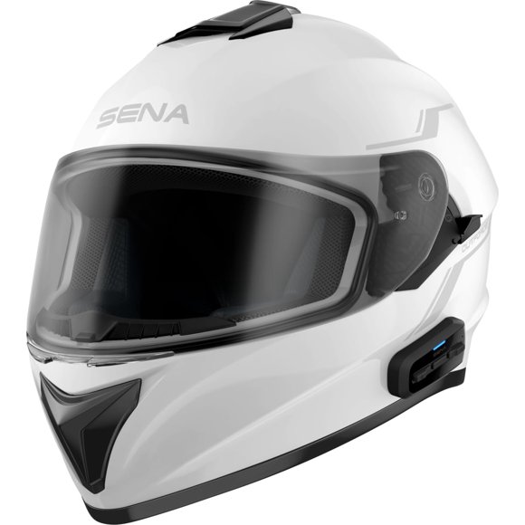 Casco Sena OutForce Smart Integral Blanco Brillante Talla Mediana