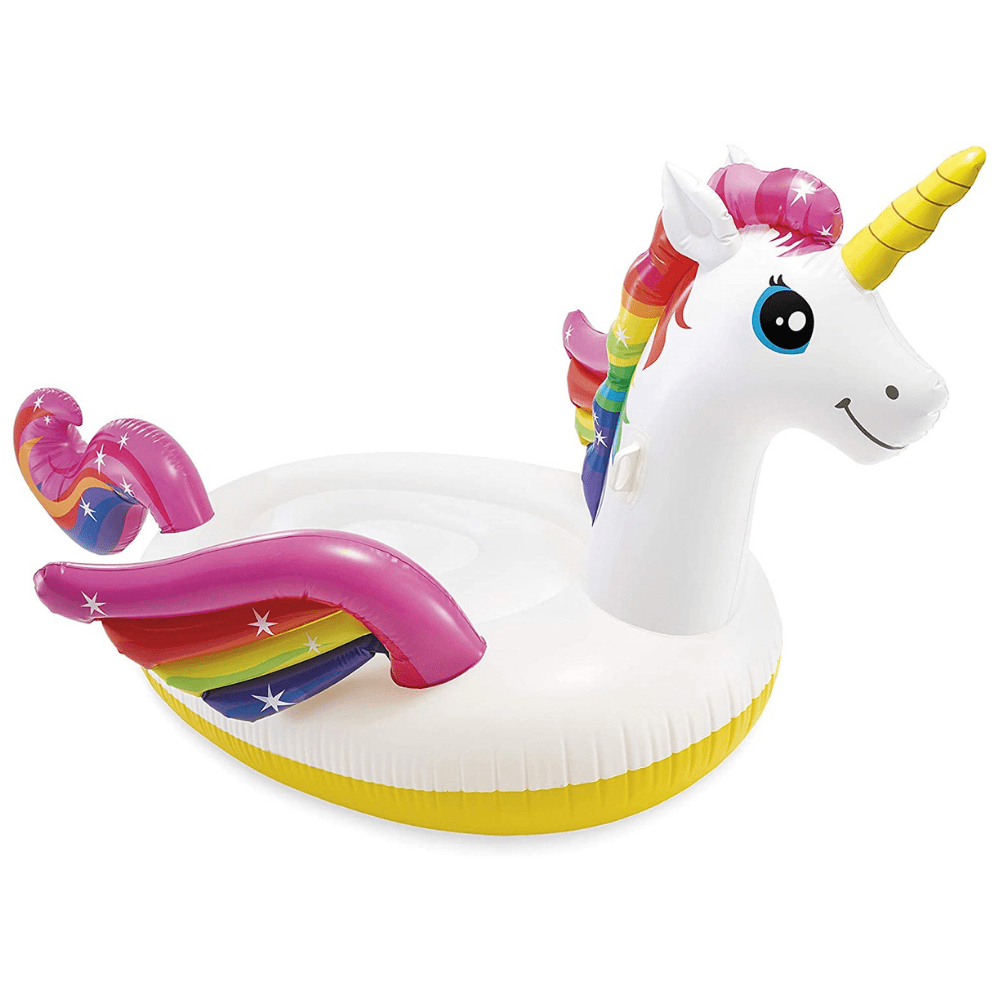 Intex - Flotador Inflable Diseño Mega Unicornio 251x163x145 Cm
