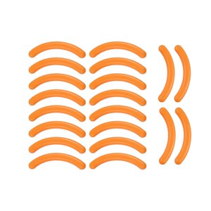 Magideal - 2 Piezas Recargas Para Rizador De Pestañas, Accesorio Cosmético, Herramientas De Maquillaje Portátiles, Almohadillas De Repuesto Para Rizador De Pest Naranja