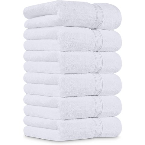 Toallas De Mano Utopia Towels Premium, 100% Algodón, 600 G/M², Paquete De 6