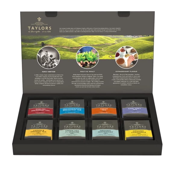 Caja de té Taylors of Harrogate, variedad de 48 unidades