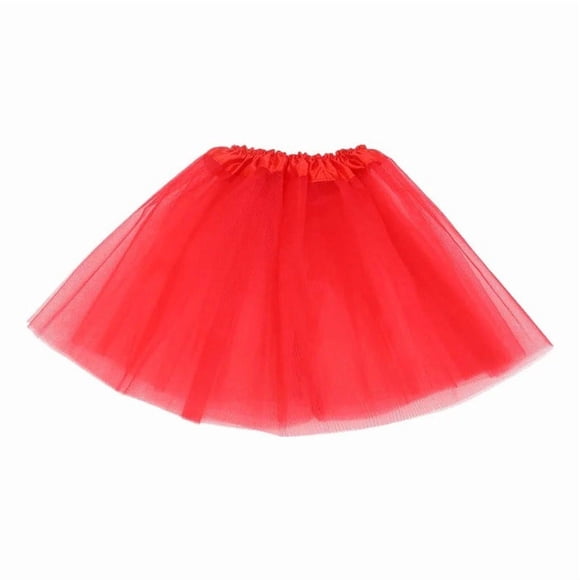 Falda Tutu Ballet Para Niñas Rojo Liso S