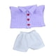 thumbnail image 2 of 2 Piezas De Camisa Y Pantalones De Muñecas De Moda Hechos A Mano, Ropa Para Muñecas De 17 Cm, Vestido De Cuadrícula Violeta, 2 of 3