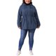 thumbnail image 2 of Agnes Orinda Chaqueta de Lluvia para Mujer Talla Grande Impermeable con Forro de Felpa Chaquetas con Capucha Rompevientos Abrigo Largo con Bolsillos 1X Azul Marino, 2 of 6