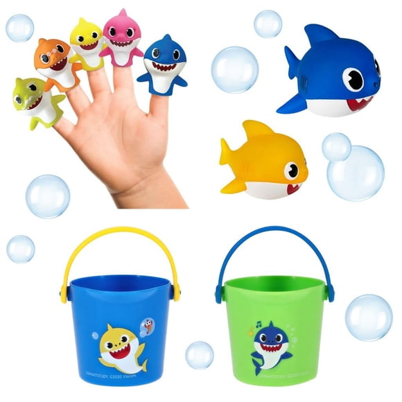 Set de juguetes de baño Nickelodeon Pink Fong Baby Shark, 10 piezas