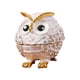 thumbnail image 3 of Joyero con forma de búho, caja de almacenamiento de joyas, adorno decorativo de animal, soporte para collares, construcción de aleación, diseño de bor Blanco, 3 of 5