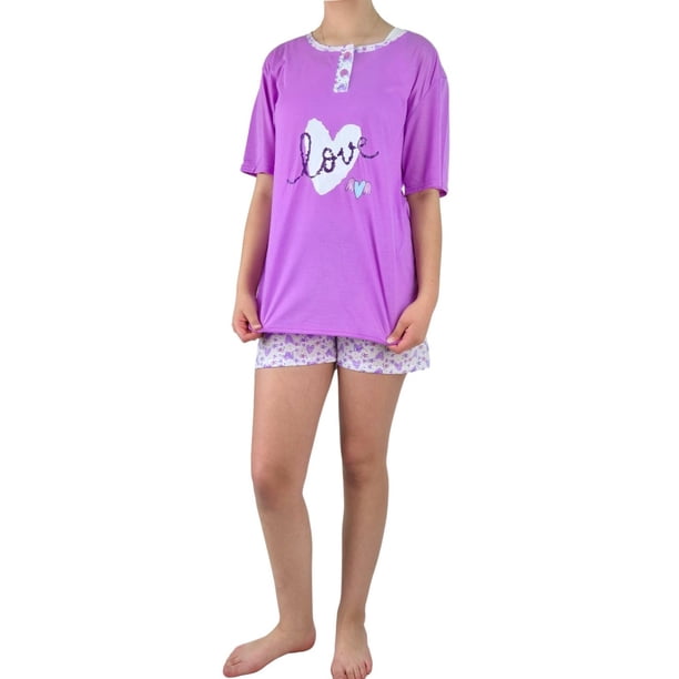 Pijama Mujer Verano Manga Corta y Short 498