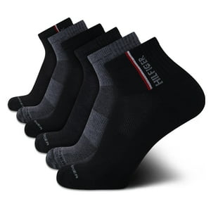 Calcetines Acolchados Tommy Hilfiger Para Hombre, 6 Unidades, Color Negro