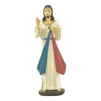 Magideal - Resina Figura Divina Misericordia De Jesús Ornamento De Manualidades De La Estatua Escultura Religiosa Para La Oficina De La Habitación Del Escritorio
