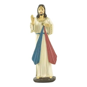 Magideal - Resina Figura Divina Misericordia De Jesús Ornamento De Manualidades De La Estatua Escultura Religiosa Para La Oficina De La Habitación Del Escritorio