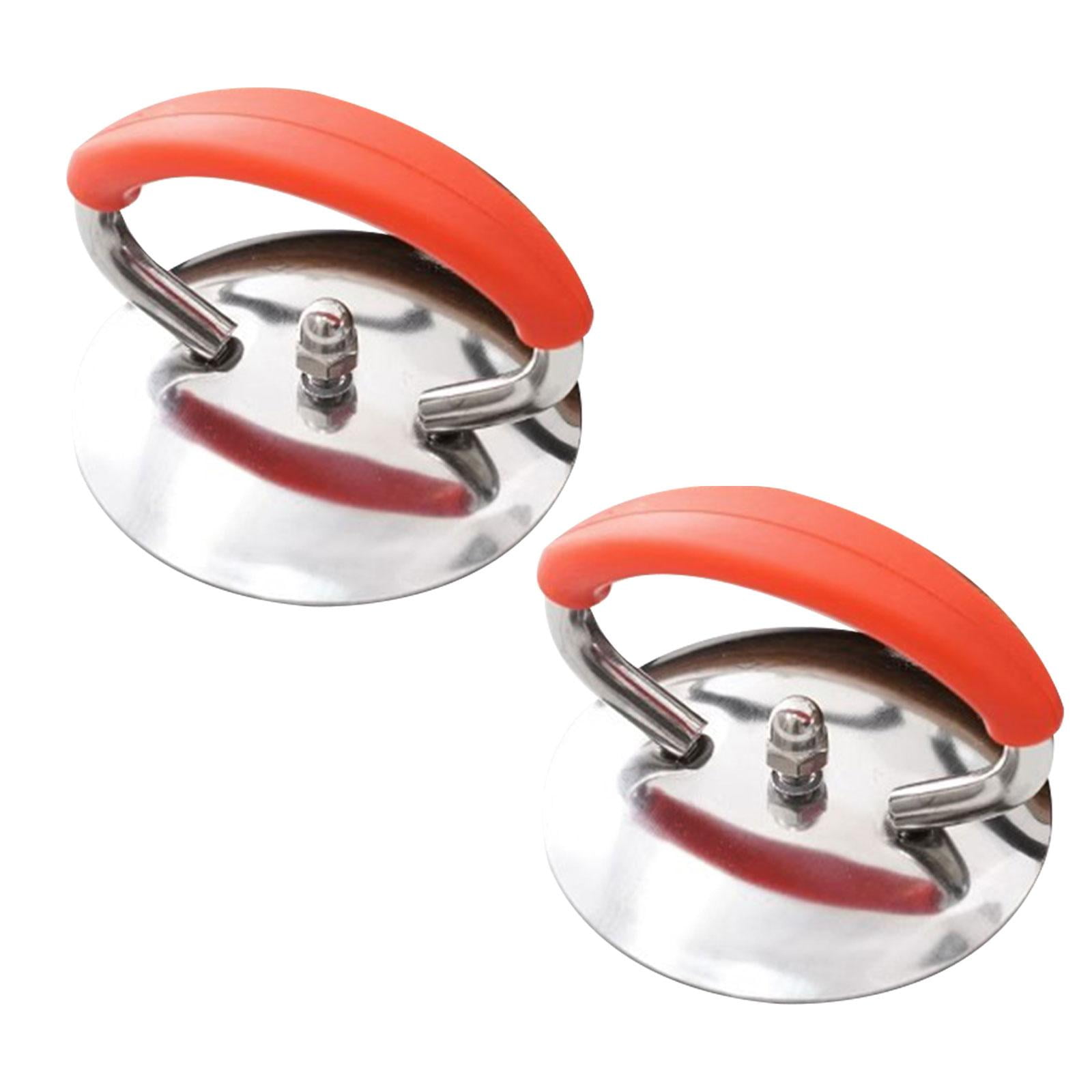 Magideal - 2 Piezas De Cubierta Universal Para Tapa , Mango De Sujeción, Perilla De Repuesto Para Utensilios De Cocina De Metal, Perilla De Empuñadura Par Rojo