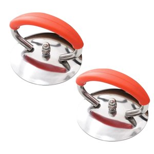Magideal - 2 Piezas De Cubierta Universal Para Tapa , Mango De Sujeción, Perilla De Repuesto Para Utensilios De Cocina De Metal, Perilla De Empuñadura Par Rojo