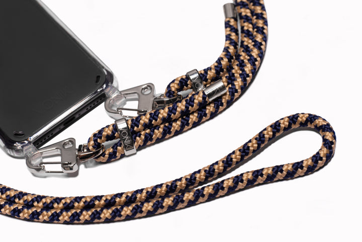 Vonik - Carcasa Transparente Con Cordón Azul Iphone 13 Mini