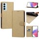 thumbnail image 3 of Cartera para Samsung Galaxy M14 con Bolsillo de Tarjetas, Dorado, 3 of 6