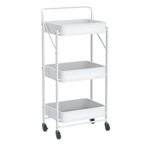 Prochef - Carro Multiuso Plegable De Acero Blanco 45X30X88 Cm.