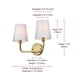 thumbnail image 2 of Aplique de Pared Living District Senna 16 Oro Satinado con Pantalla de Tela, 2 of 9