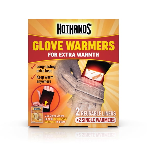 Calentadores para guantes HotHands elásticos con bolsillos