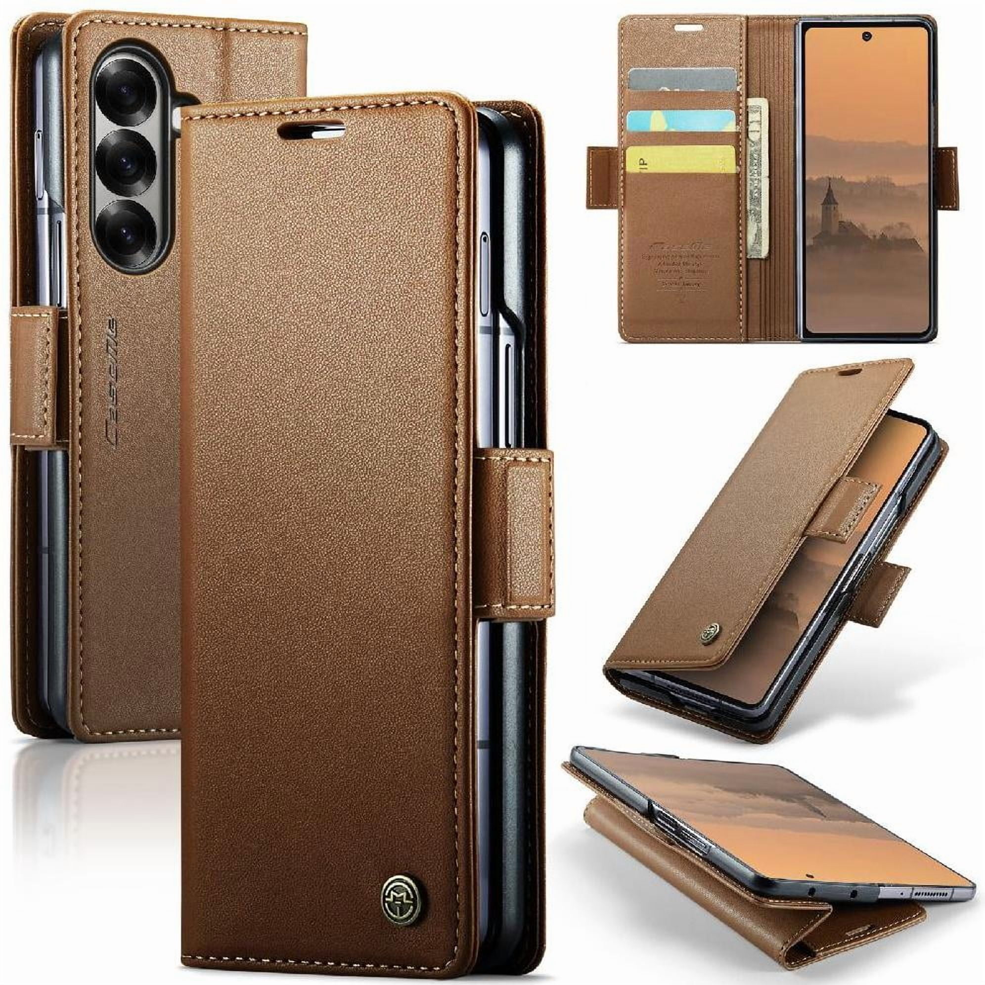 Caseme Tipo Cartera Samsung Galaxy Z Fold 7 5g Con Cierre Magnético, Rfid, Tarjetero, Soporte, Carga Inalámbrica