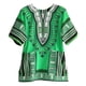 thumbnail image 2 of Camisa Dashiki Africana Unisex Cuello En V Manga Corta Ropa De Verano Cómoda Talla única Verde, 2 of 2