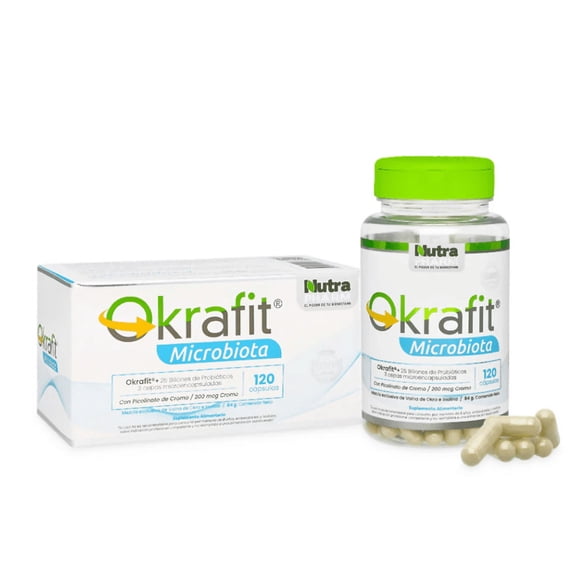Quemador De Grasa Okrafit Microbiota Probiotix Atrapa Grasas