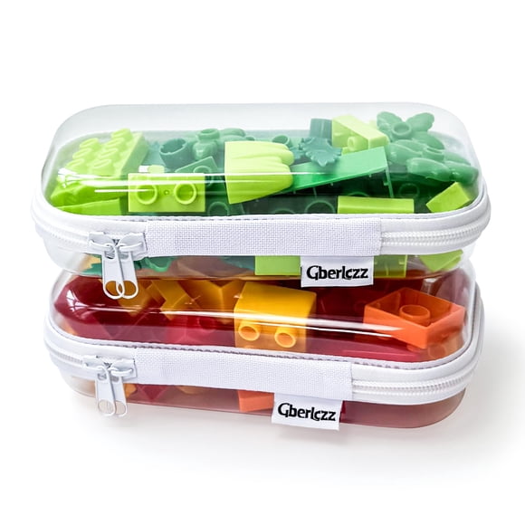 Funda rígida transparente con cierre Gberlczz para almacenamiento de 20 x 13 x 5 cm