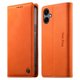 thumbnail image 1 of Funda Billetera de Cuero para [Samsung Galaxy A08], Bloqueo RFID, Tarjetas y Soporte Naranja, 1 of 5