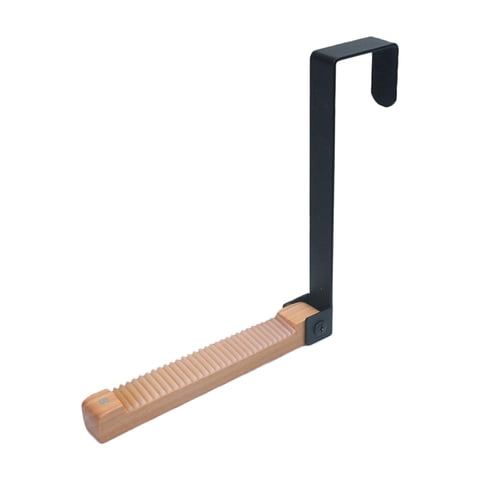 Bothyi - Plegable Sobre El Gancho De La Puerta Perchero De Puerta Portátil Para Abrigos Toallas Ropa Negro