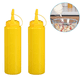 thumbnail image 1 of Juego de 2 dispensadores de alimentos transparentes y duraderos, sin fugas, con tapa para salsas, aceite y condimentos., 1 of 5