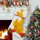 thumbnail image 1 of Big Bird Tema: Calcetines de Navidad, fino lino blanco para colgar en escaleras y chimenea, decoración navideña para el hogar, regalo de Navidad. 45cm × 32cm, 1 of 5