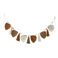 Bothyi - Adorno Bohemio Artesanal, Hojas De Macramé Para Colgar En La Pared, Para Dormitorio, Apartamento, Casa, Color Caqui