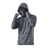 Ioensy - Sudadera Con Capucha De Protección Solar Para Hombre, Fina Protección Contra Sarpullidos Para Pescar Al Aire Libre, Verano, Xl, Gris Oscuro