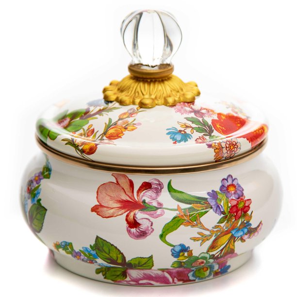 Recipiente de Almacenamiento de Alimentos MACKENZIE-CHILDS 567 ml White Flower Market