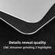thumbnail image 2 of Mouse Pad Liboer de aluminio de doble cara, plata/negro, 2 of 6
