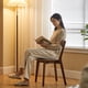 thumbnail image 2 of (Set of 4 pcs) Dining chair wooden FAS grade oak natural wood made in North America 100% dirt-free wood chair solid chair table chair wooden living room chair simple and natural 46.5 * 54 * 80cm, 2 of 3