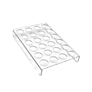 Magideal - Encimera Plana Soporte Para Cápsulas De Café Organizador De Cápsulas De Café Cajón De Almacenamiento Acrílico Transparente Bandeja Organizadora De Cáp 24 Hoyos