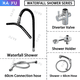 thumbnail image 1 of Hair Wash Head Massage Spa Therapy Bending Waterfall Shower for Shampoo Bowl Basin Hair Station Beauty Salon Supply, 1 of 3