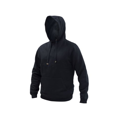 T-World - Polerón Hoodie Canguro Manga Larga Unisex Negro