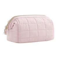 Ioensy - Bolsa De Cosméticos Acolchada, Bolsa De Maquillaje De Algodón Para Uso Diario, Senderismo, Acampada, Color Rosa
