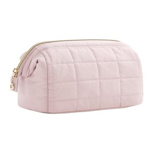 Ioensy - Bolsa De Cosméticos Acolchada, Bolsa De Maquillaje De Algodón Para Uso Diario, Senderismo, Acampada, Color Rosa
